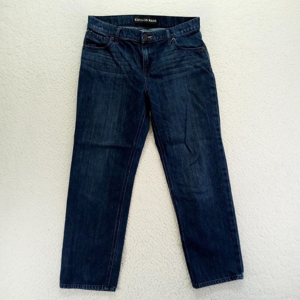 Express Jeans Womens 2 (30x26) Straight Stretch Dark Cotton Blend